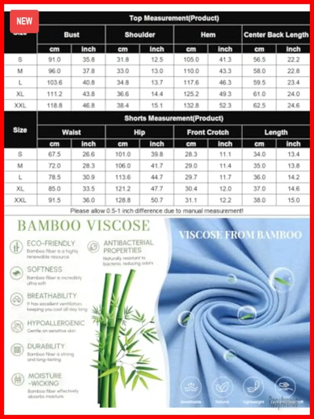 Viscose from Bamboo Tank Top and Shorts Pajama Set Sleeveless 2 Piece Sleepwear
